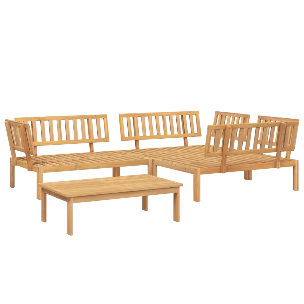 vidaXL 4 Piece Patio Pallet Sofa Set Solid Wood Acacia-1