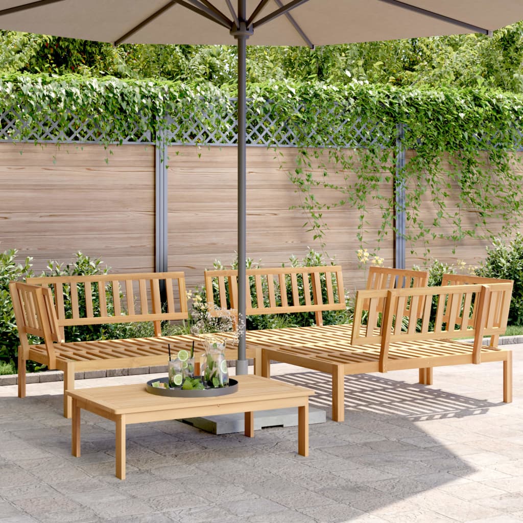 vidaXL 4 Piece Patio Pallet Sofa Set Solid Wood Acacia-0