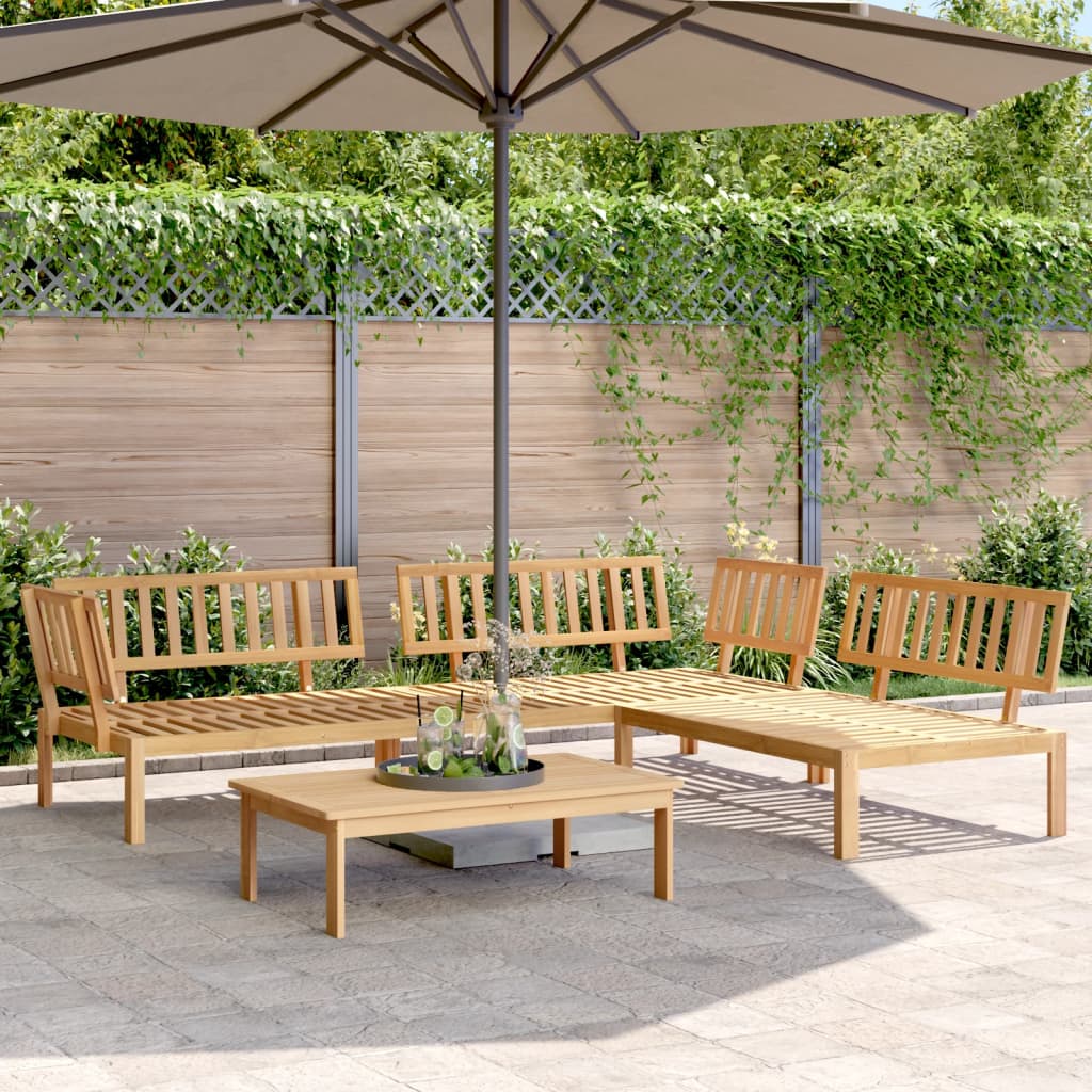 vidaXL 4 Piece Patio Pallet Sofa Set Solid Wood Acacia-0