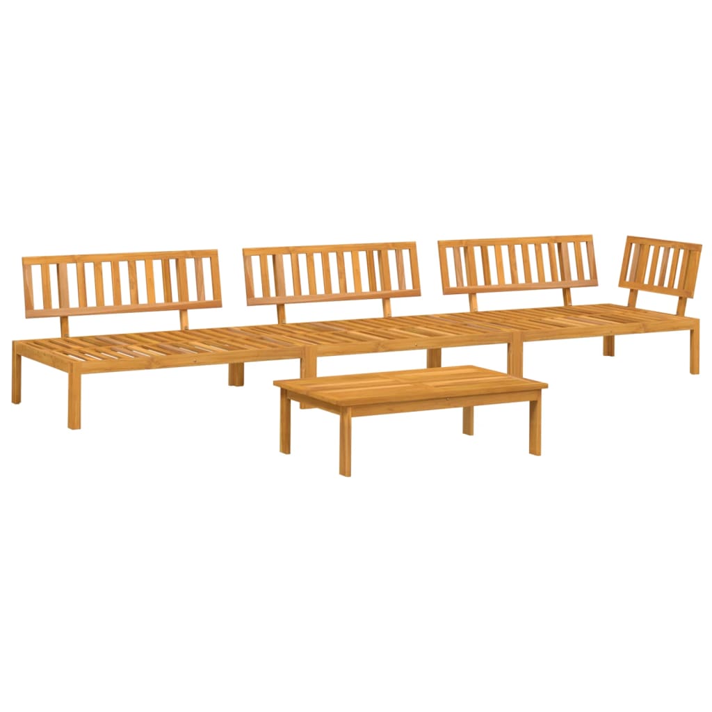 vidaXL 4 Piece Patio Pallet Sofa Set Solid Wood Acacia-1