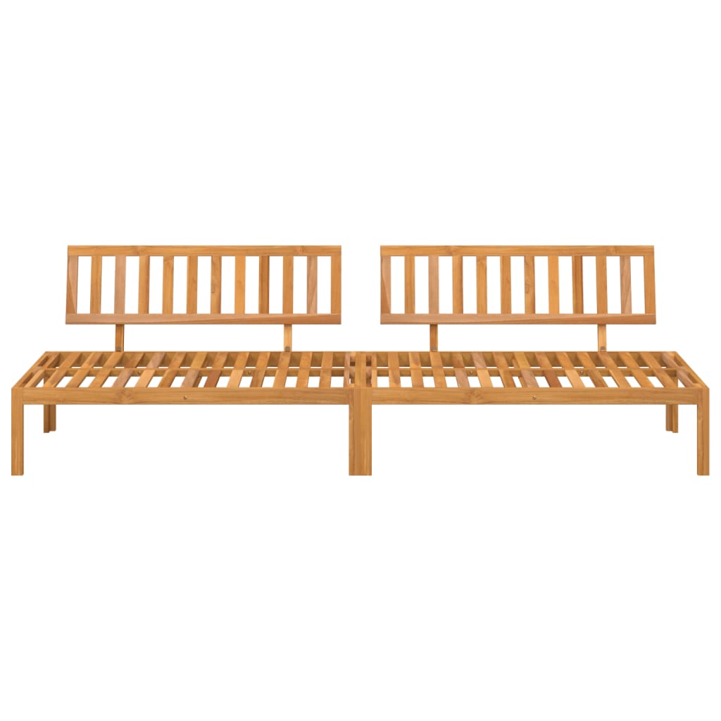 vidaXL Patio Pallet Middle Sofas 2 pcs Solid Wood Acacia-2