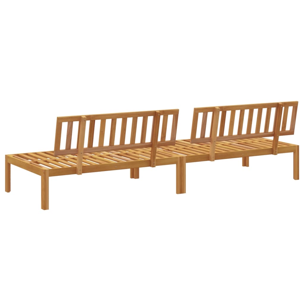 vidaXL Patio Pallet Middle Sofas 2 pcs Solid Wood Acacia-4