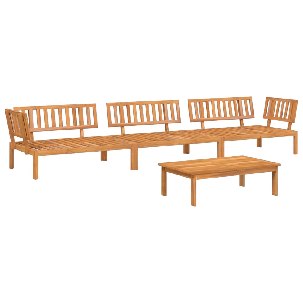 vidaXL 4 Piece Patio Pallet Sofa Set Solid Wood Acacia-1