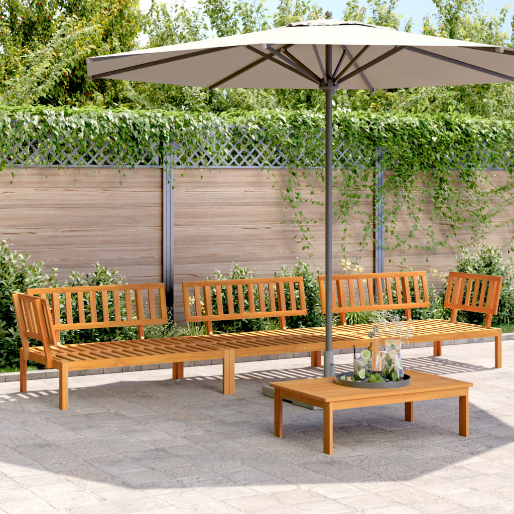 vidaXL 4 Piece Patio Pallet Sofa Set Solid Wood Acacia-0