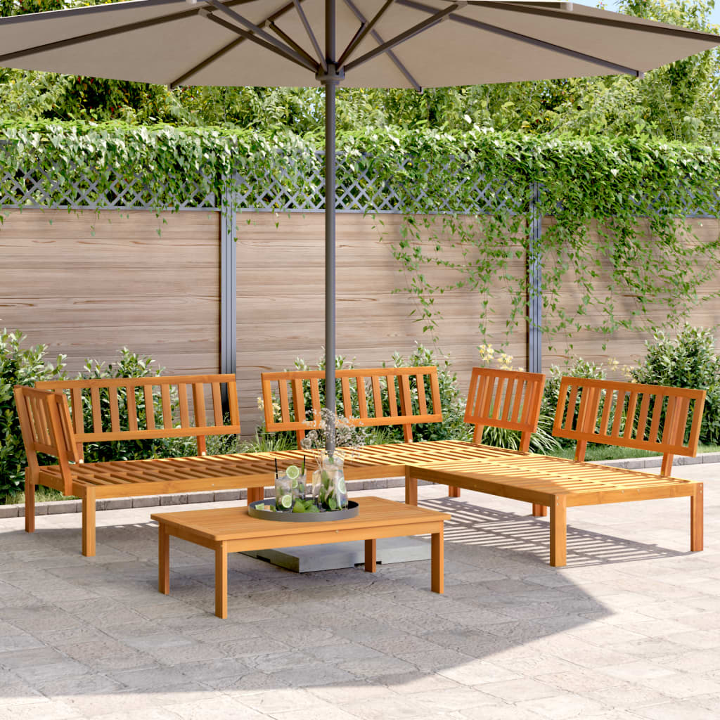 vidaXL 4 Piece Patio Pallet Sofa Set Solid Wood Acacia-0