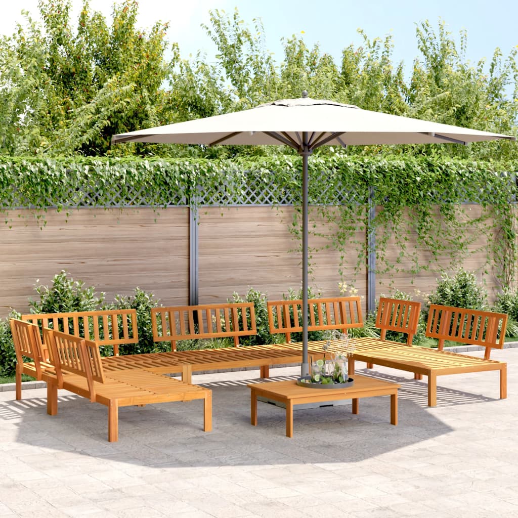 vidaXL 6 Piece Patio Pallet Sofa Set Solid Wood Acacia-0