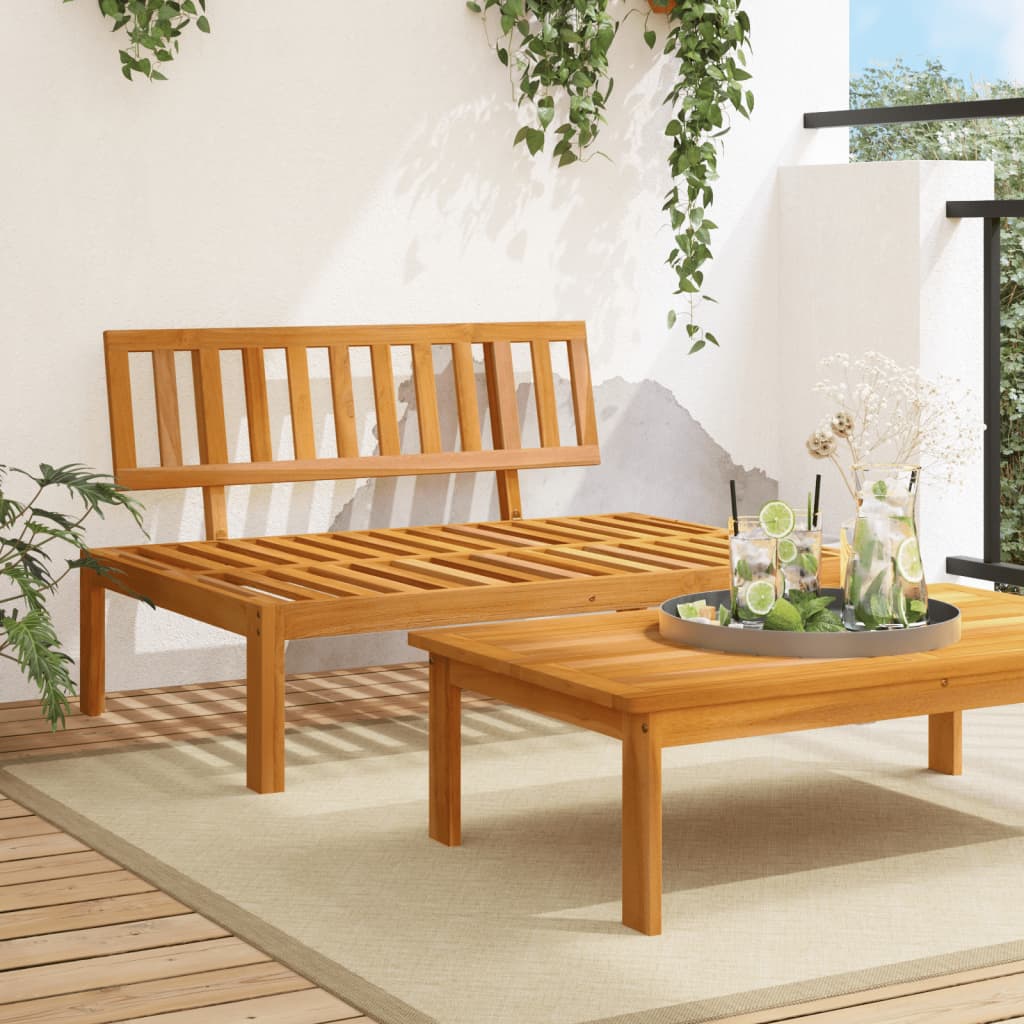 vidaXL Patio Pallet Middle Sofa Solid Wood Acacia-0