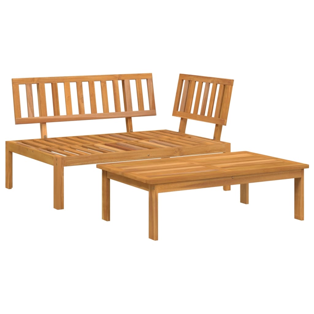 vidaXL Patio Pallet Sofa Set 2 pcs Solid Wood Acacia-1