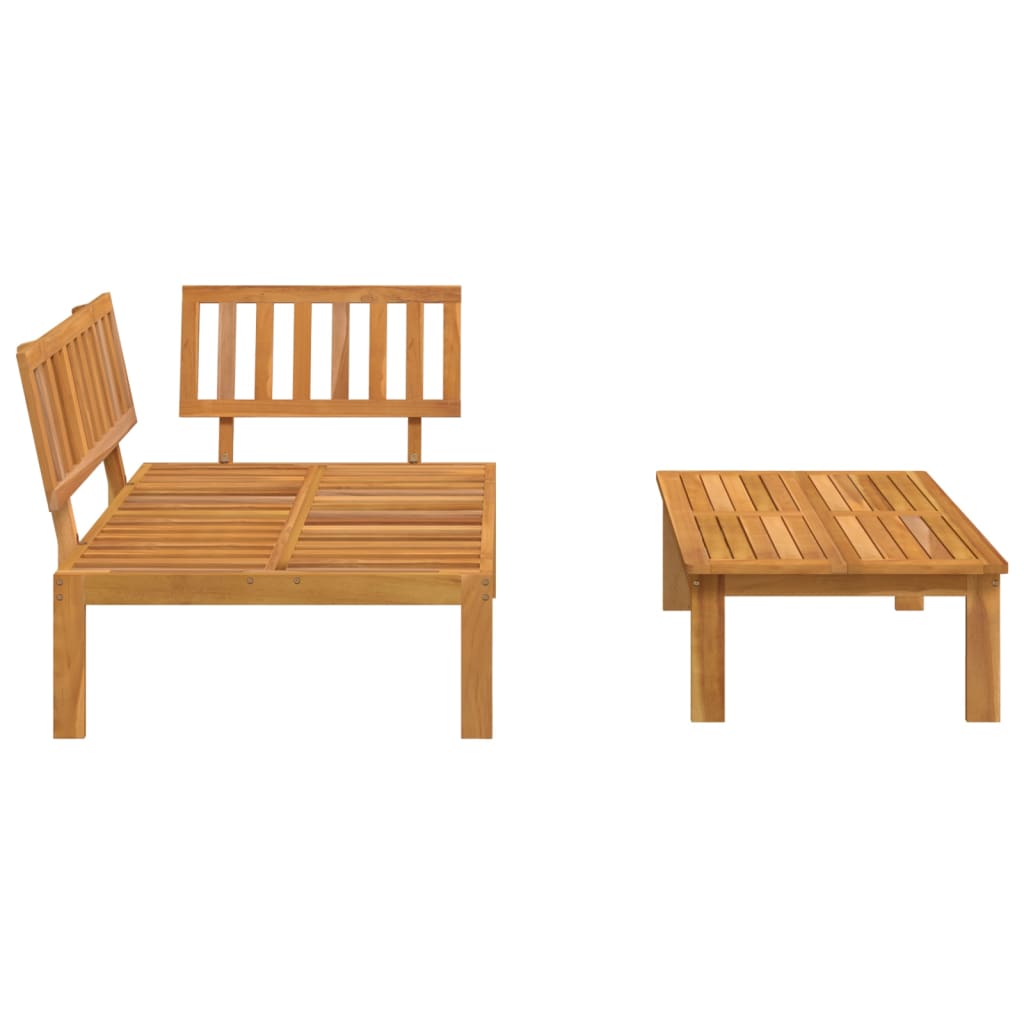 vidaXL Patio Pallet Sofa Set 2 pcs Solid Wood Acacia-3