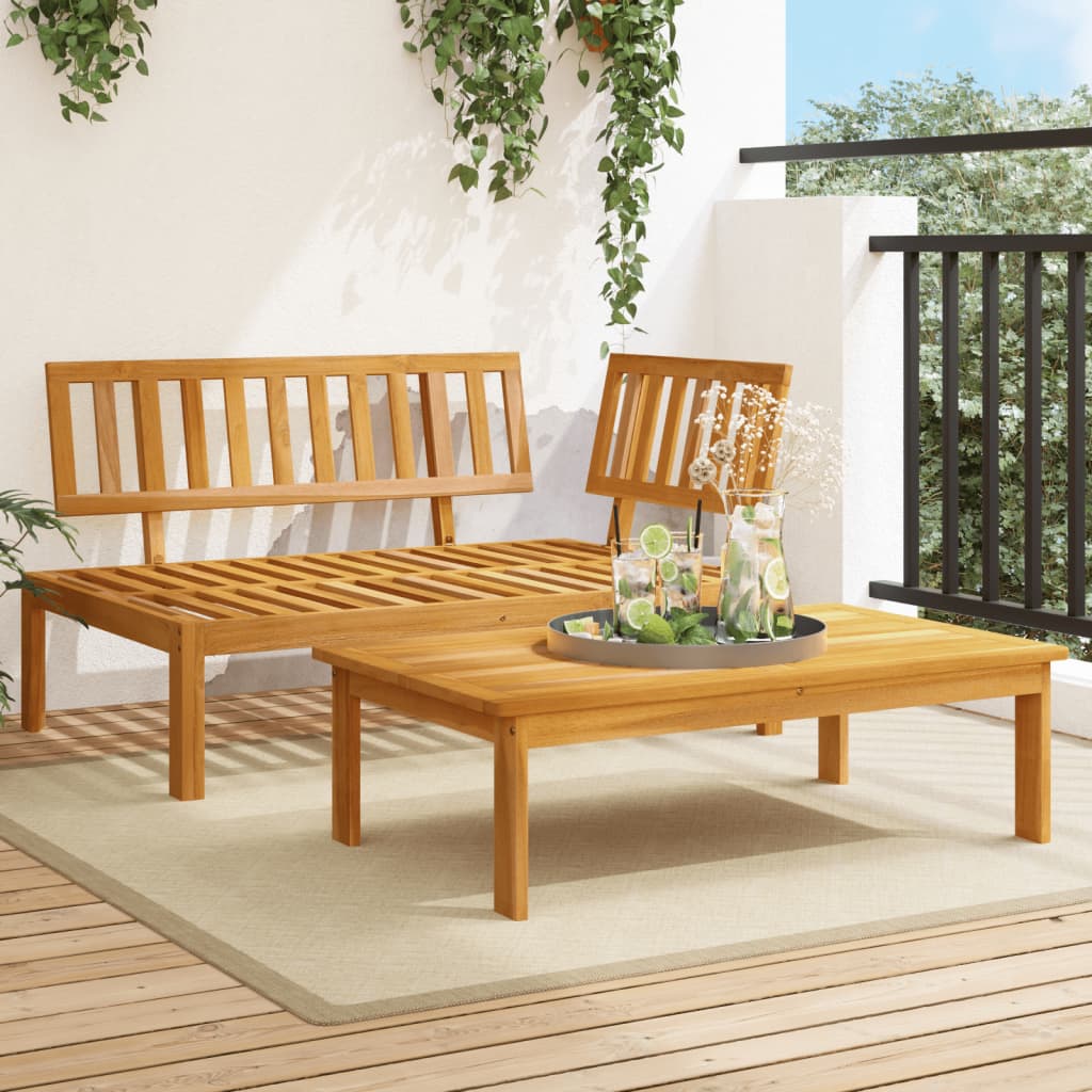 vidaXL Patio Pallet Sofa Set 2 pcs Solid Wood Acacia-0