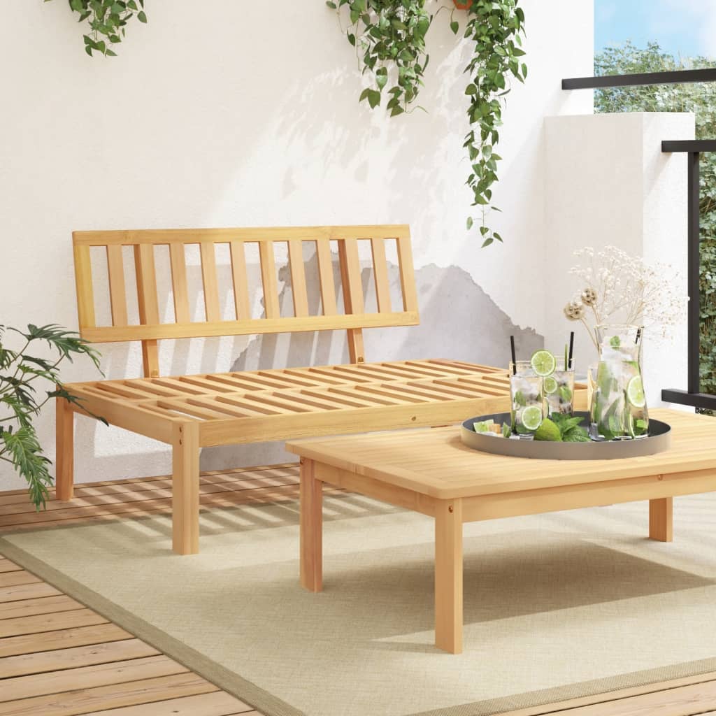 vidaXL Patio Pallet Middle Sofa Solid Wood Acacia-0