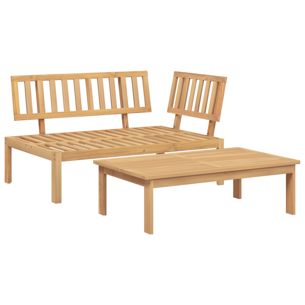 vidaXL Patio Pallet Sofa Set 2 pcs Solid Wood Acacia-1