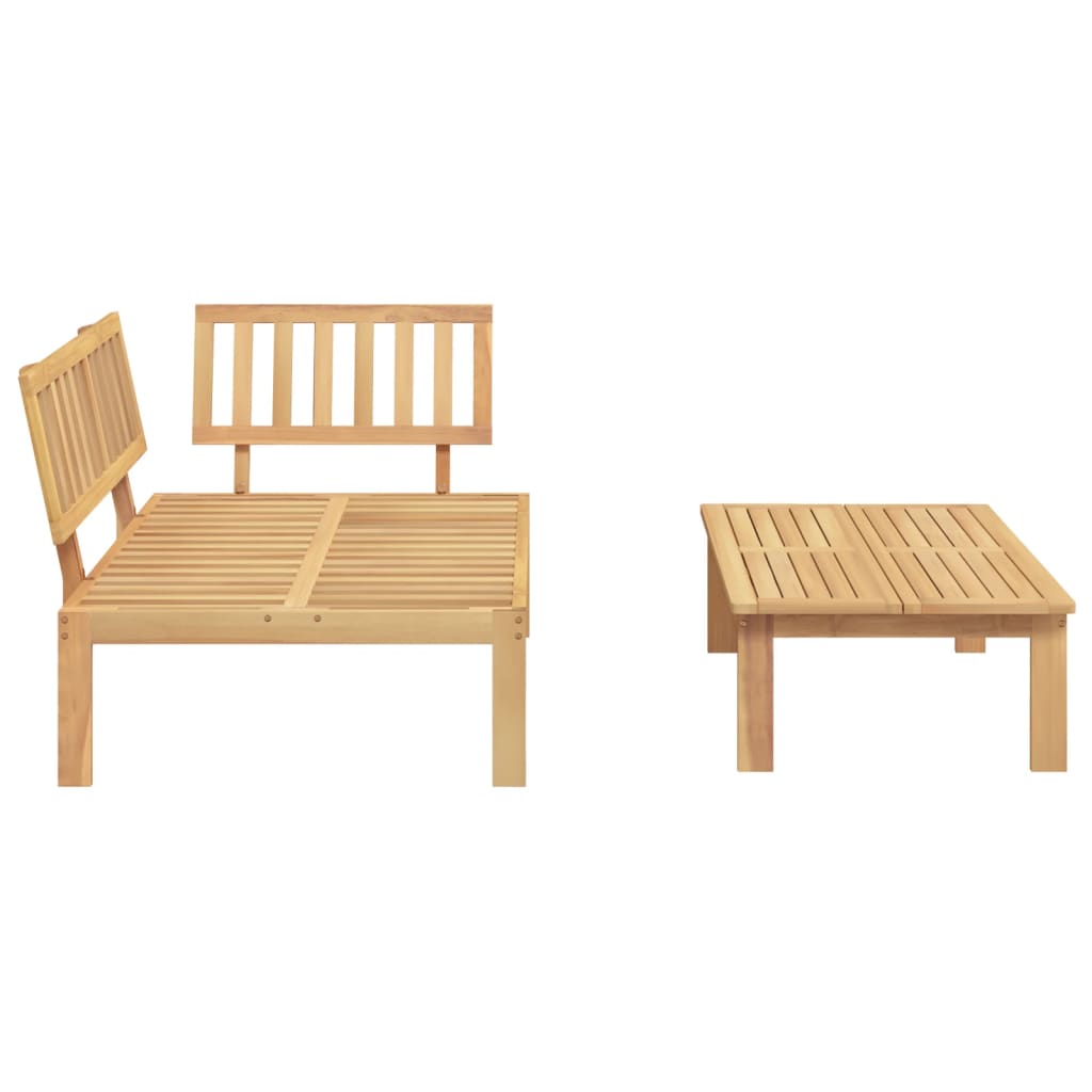 vidaXL Patio Pallet Sofa Set 2 pcs Solid Wood Acacia-3