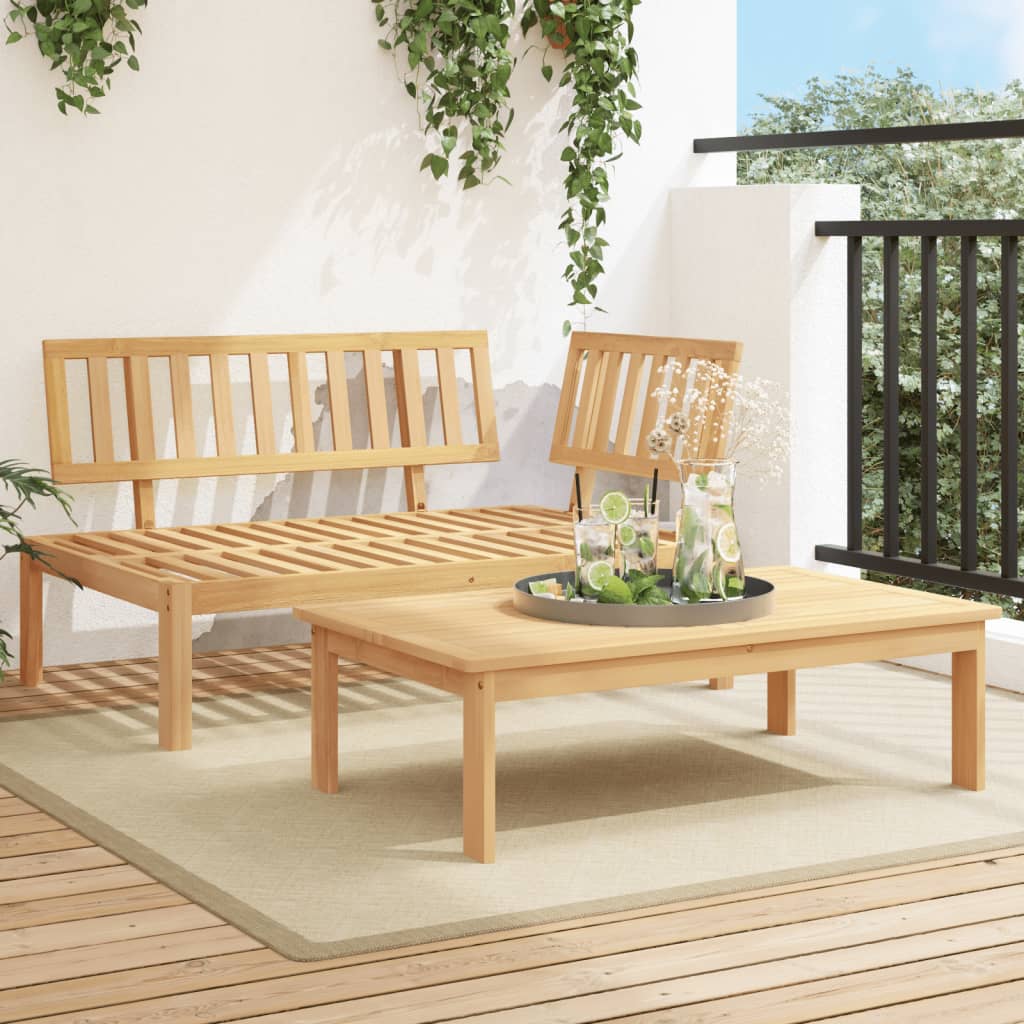 vidaXL Patio Pallet Sofa Set 2 pcs Solid Wood Acacia-0