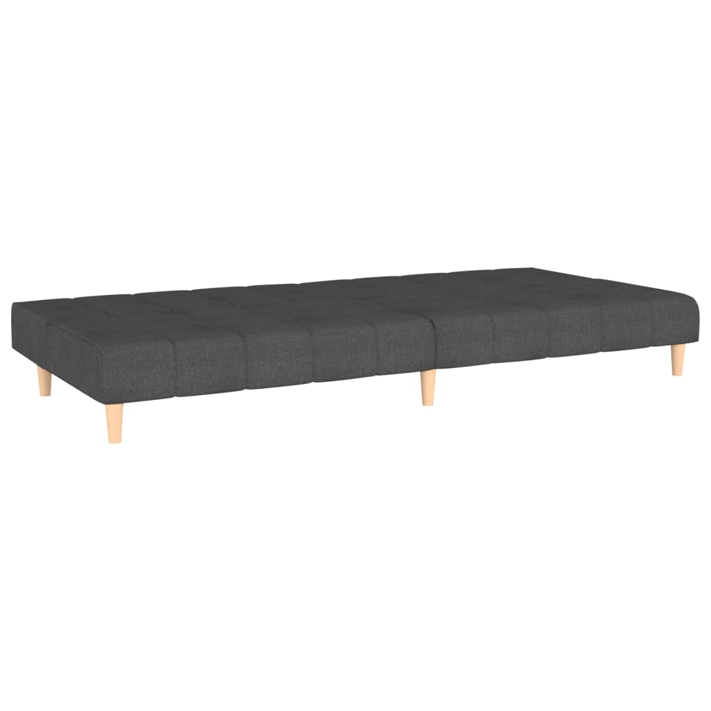 vidaXL 2-Seater Sofa Bed Dark Gray Fabric-6