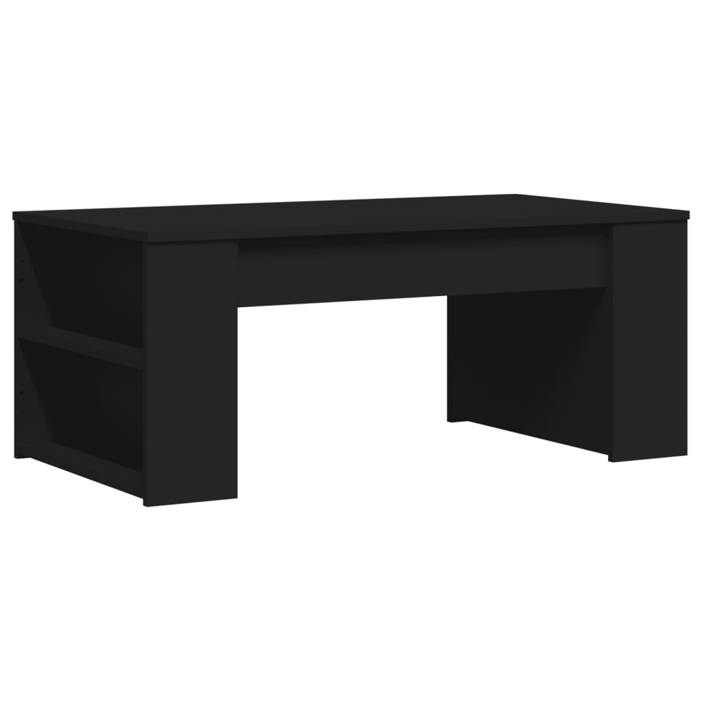 vidaXL Coffee Table Black 40.2"x21.7"x16.5" Engineered Wood-0