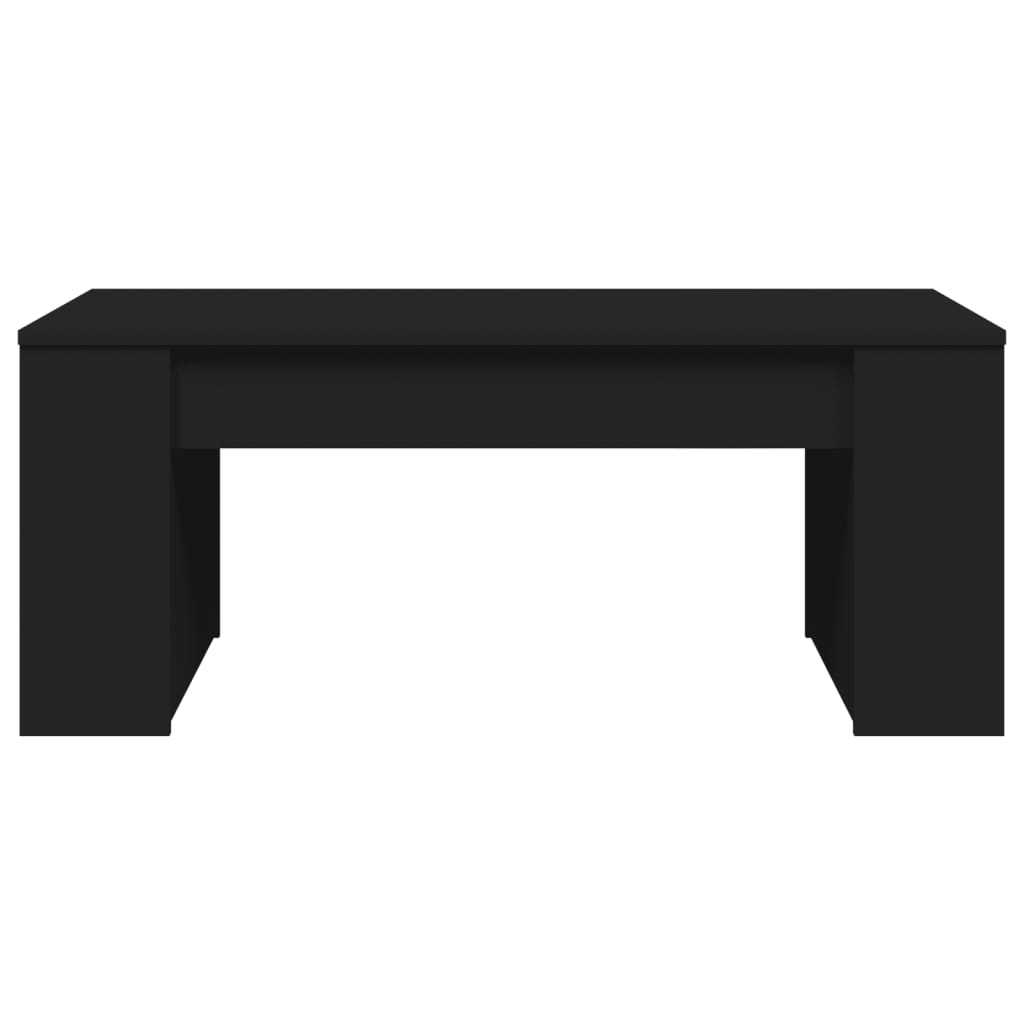 vidaXL Coffee Table Black 40.2"x21.7"x16.5" Engineered Wood-4