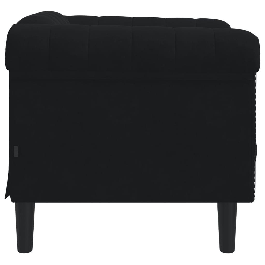 vidaXL Sofa Chair Black Velvet-4