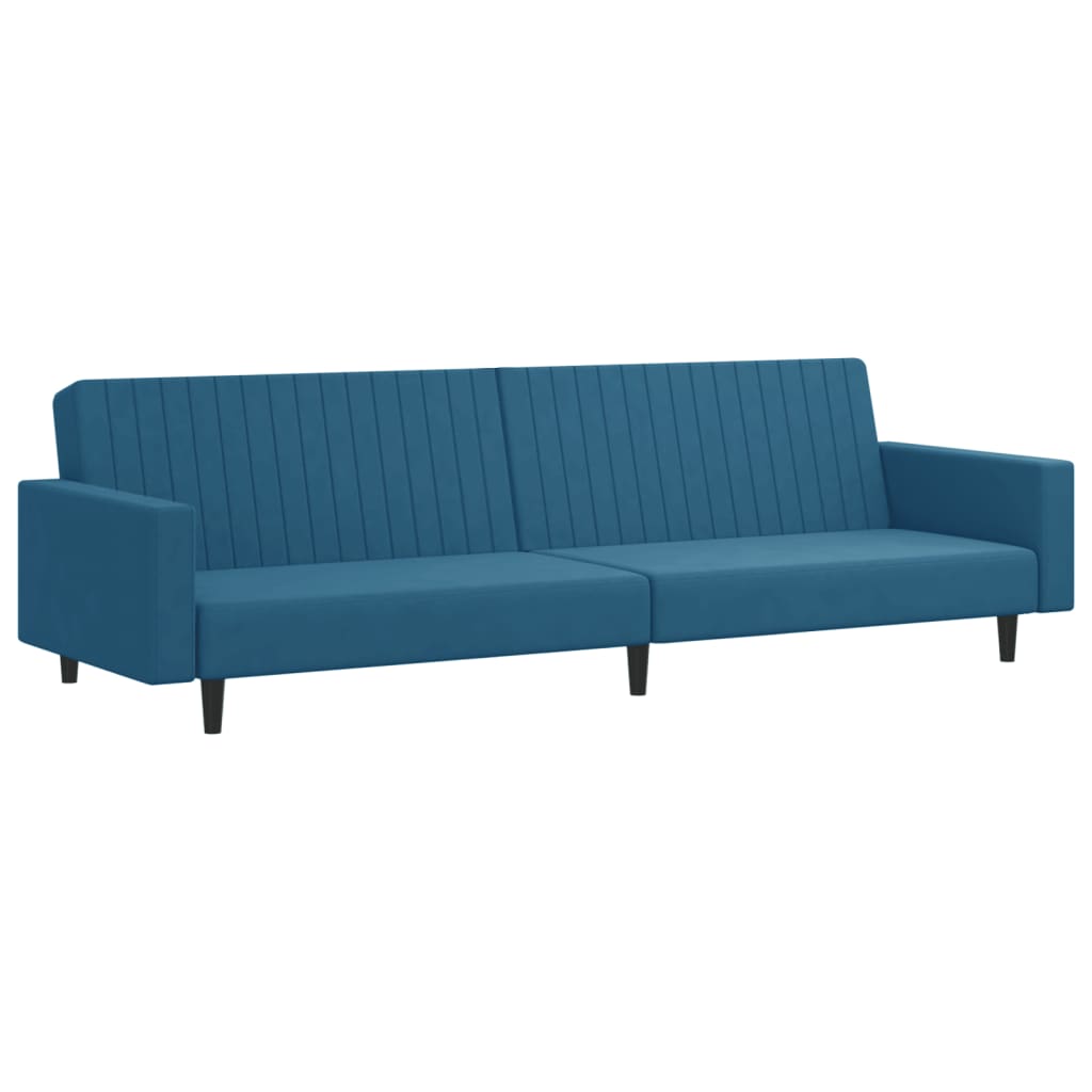 vidaXL 2 Piece Sofa Set Blue Velvet-3