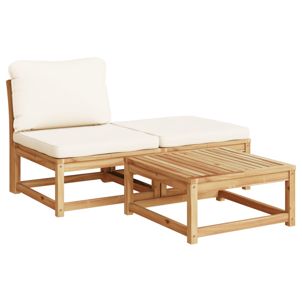 vidaXL 6 Piece Patio Lounge Set with Cushions Solid Wood Acacia-2