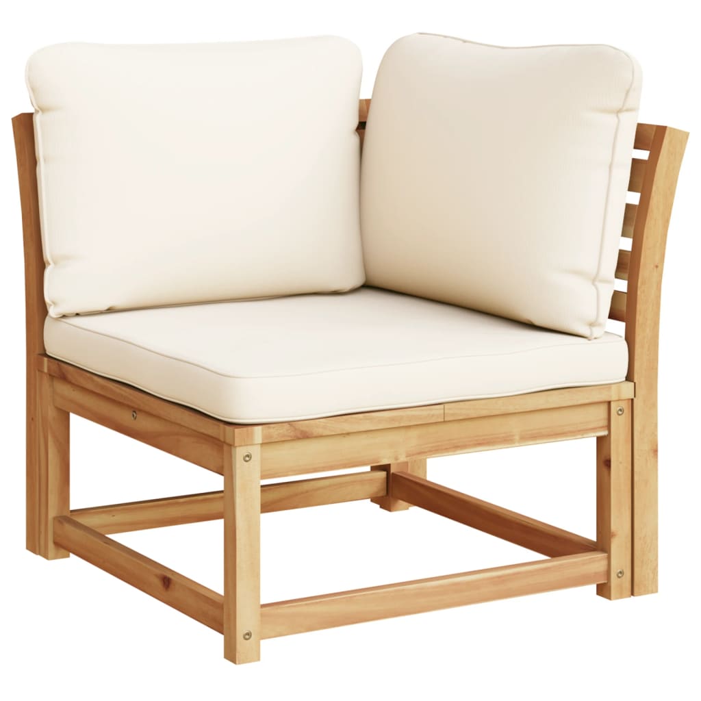 vidaXL 4 Piece Patio Lounge Set with Cushions Solid Wood Acacia-2