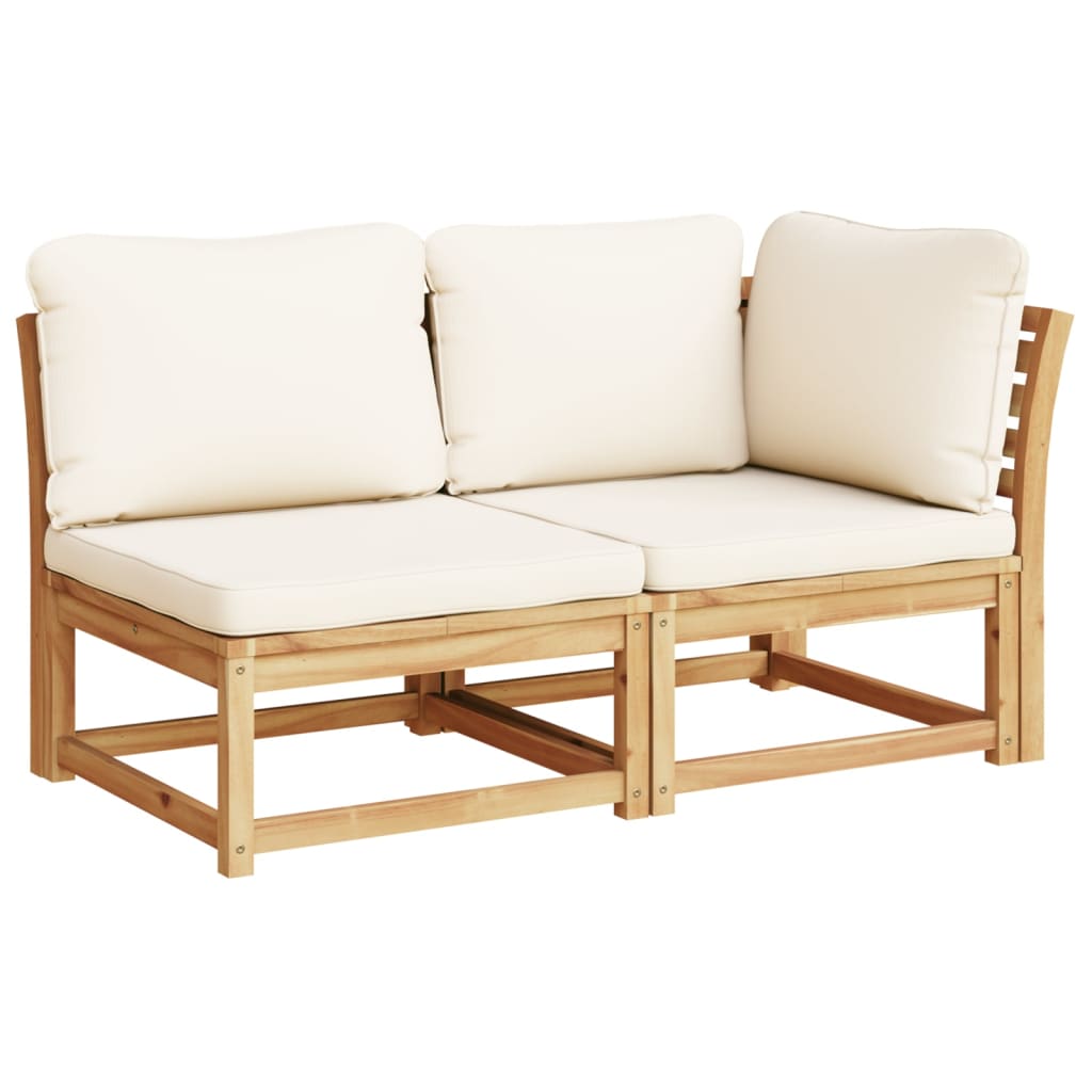 vidaXL 5 Piece Patio Lounge Set with Cushions Solid Wood Acacia-1