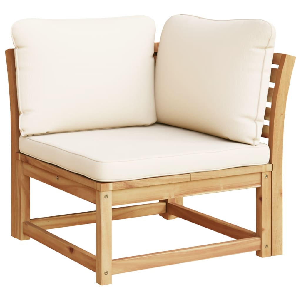 vidaXL 5 Piece Patio Lounge Set with Cushions Solid Wood Acacia-2