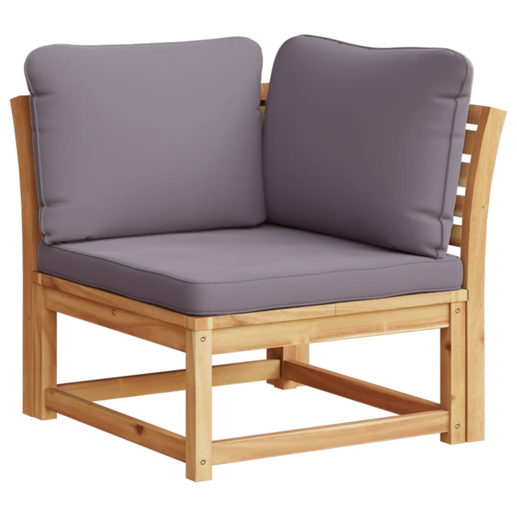 vidaXL 4 Piece Patio Lounge Set with Cushions Solid Wood Acacia-2