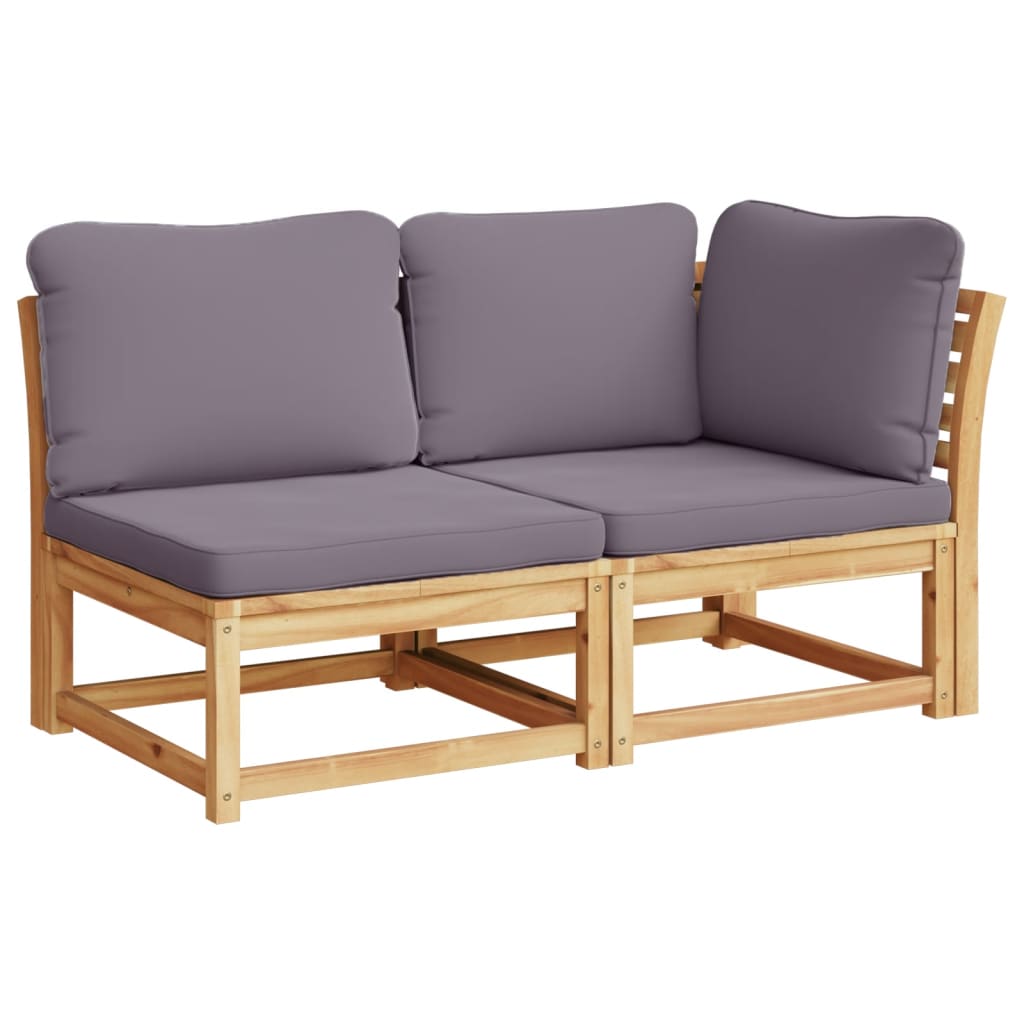 vidaXL 5 Piece Patio Lounge Set with Cushions Solid Wood Acacia-1