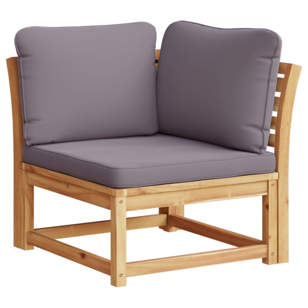 vidaXL 6 Piece Patio Lounge Set with Cushions Solid Wood Acacia-3