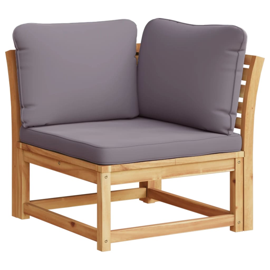 vidaXL 3 Piece Patio Lounge Set with Cushions Solid Wood Acacia-3