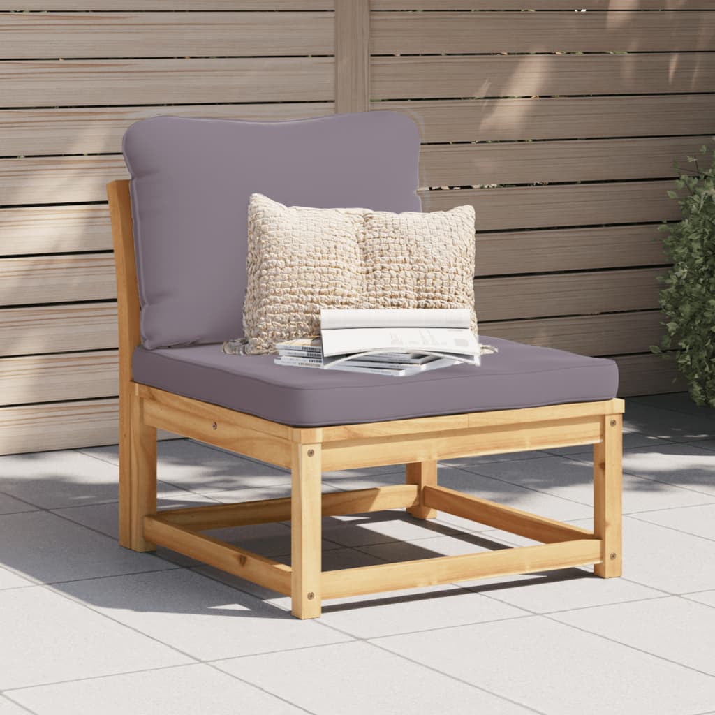 vidaXL Patio Sofa with Cushions Solid Wood Acacia-0