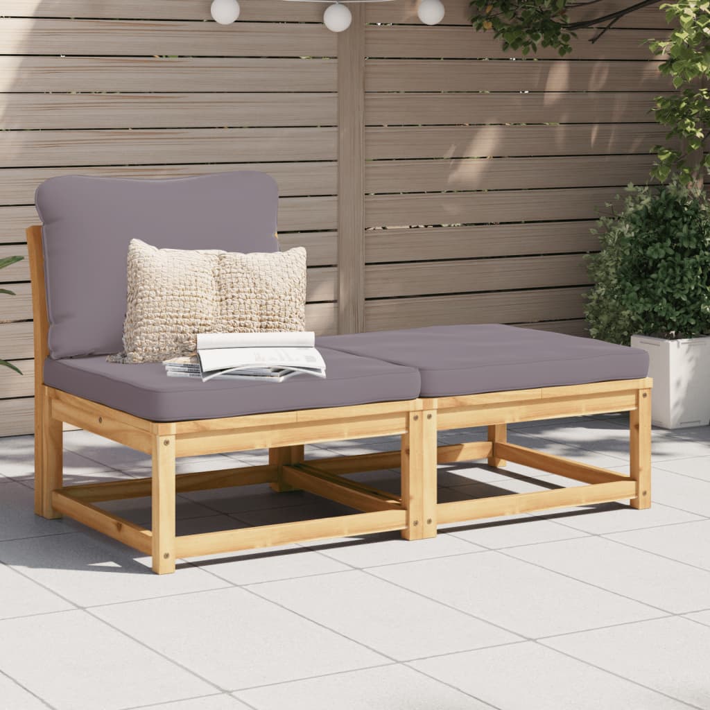 vidaXL 3 Piece Patio Lounge Set with Cushions Solid Wood Acacia-1