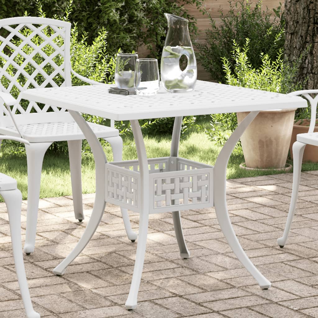 vidaXL Patio Table Garden Outdoor Balcony Backyard Furniture Cast Aluminum-1