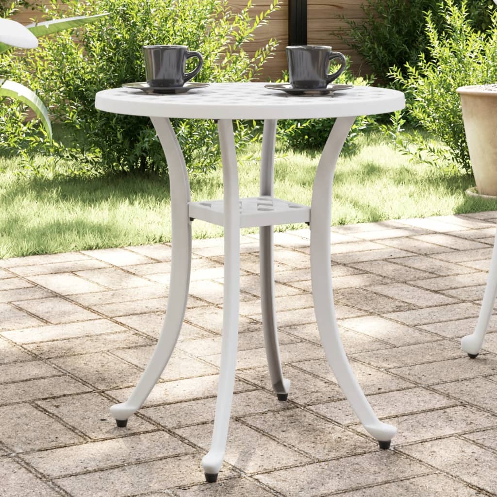 vidaXL Patio Table Garden Outdoor Balcony Backyard Furniture Cast Aluminum-1