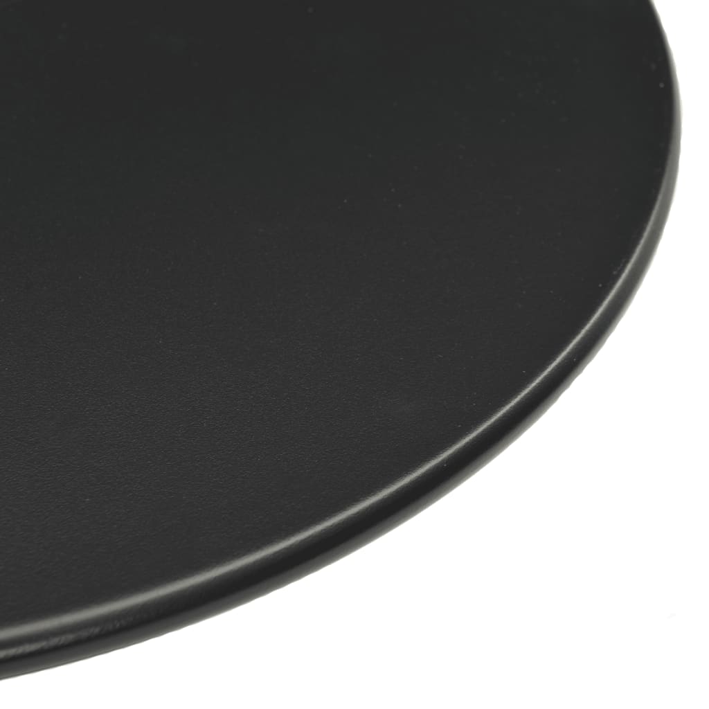 vidaXL Patio Table Round Black Ø23.6"x41.3" Steel-4