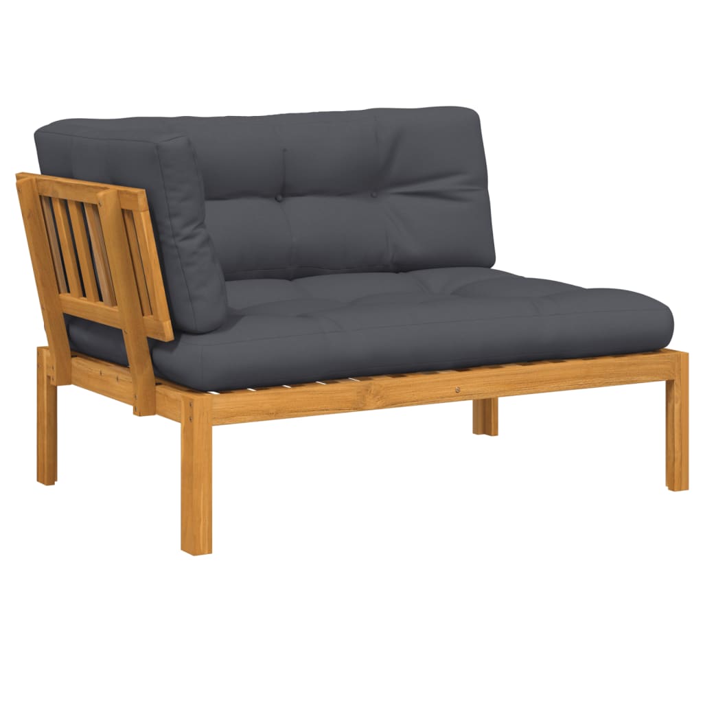 vidaXL Patio Pallet Corner Sofa with Cushions Solid Wood Acacia-1