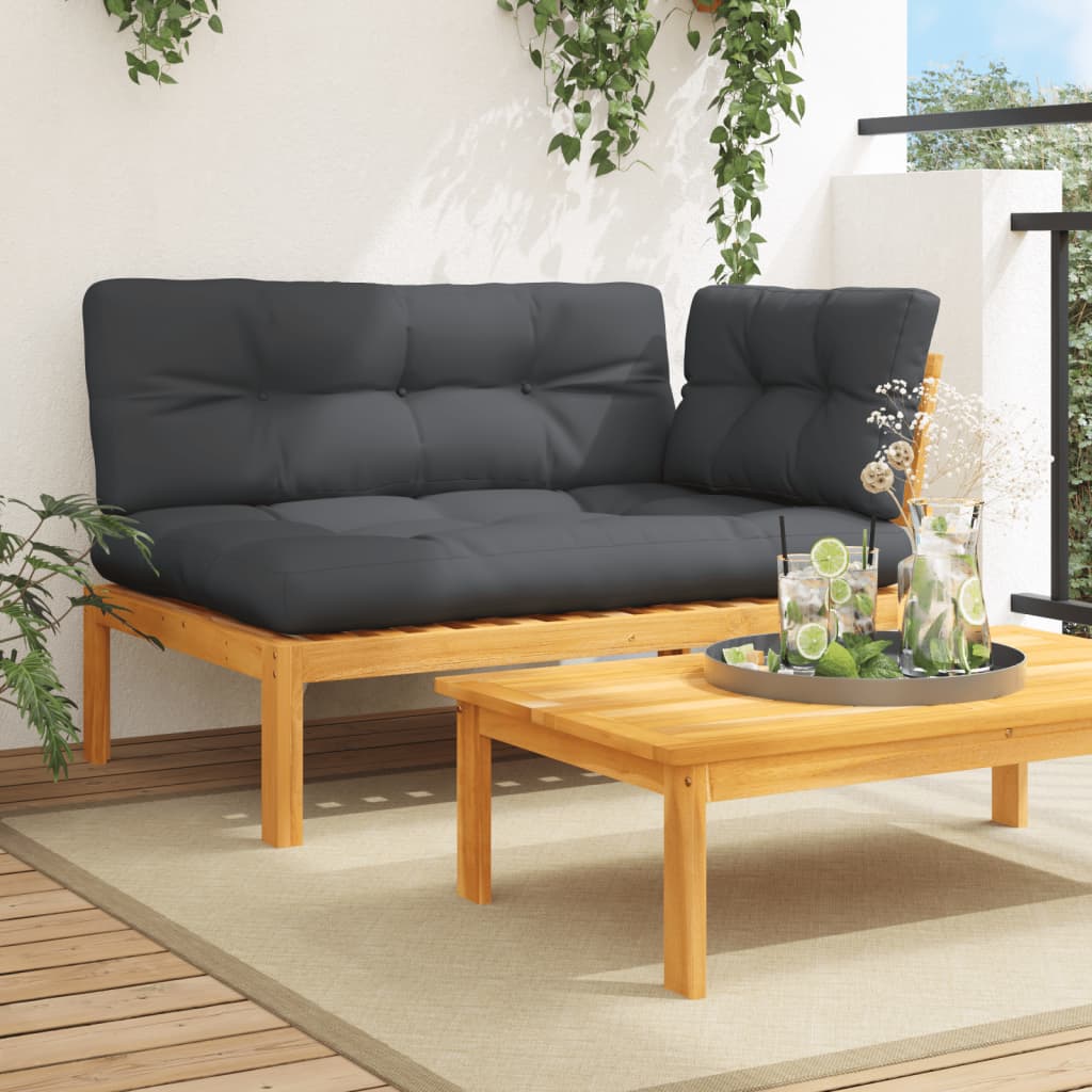 vidaXL Patio Pallet Corner Sofa with Cushions Solid Wood Acacia-0