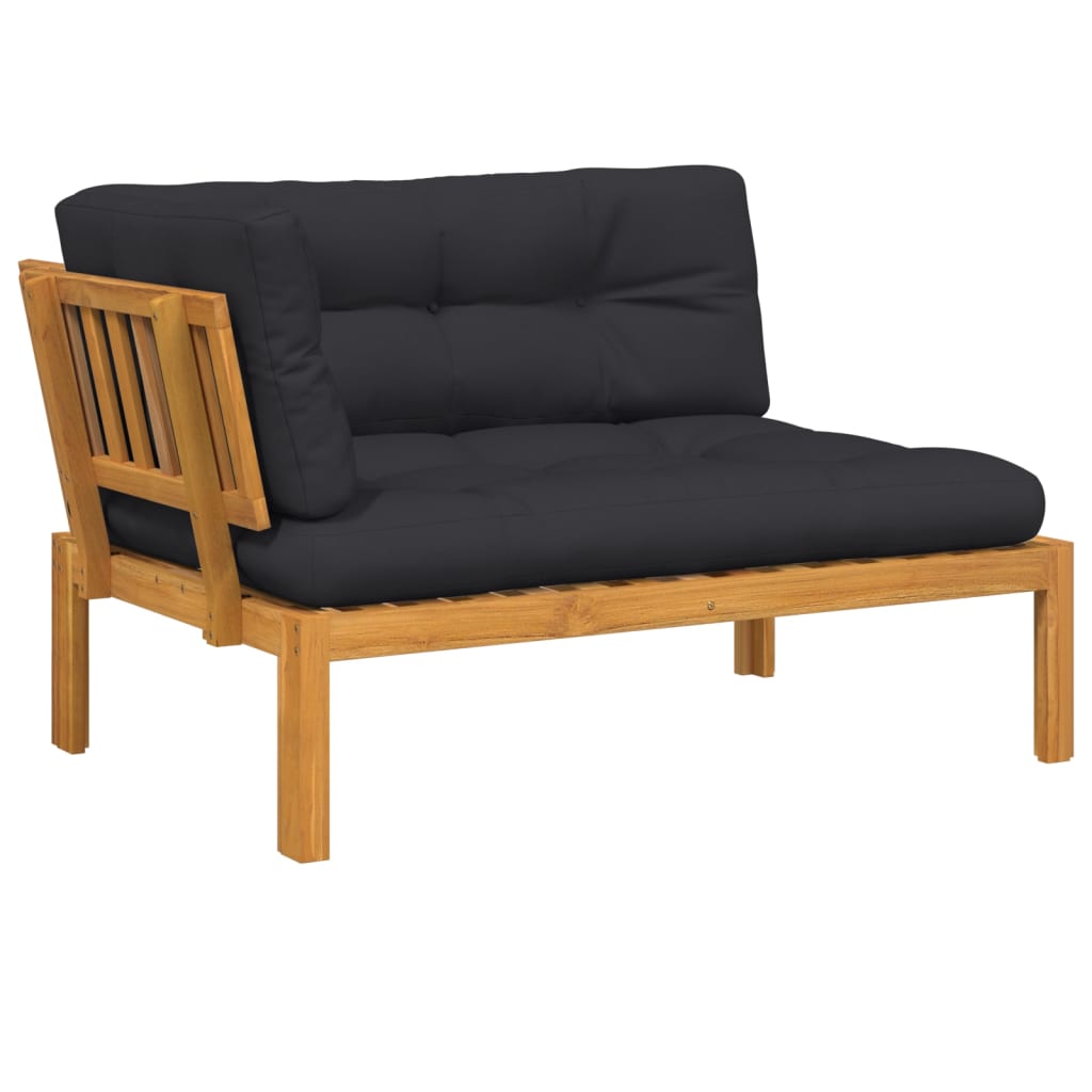 vidaXL Patio Pallet Corner Sofa with Cushions Solid Wood Acacia-1