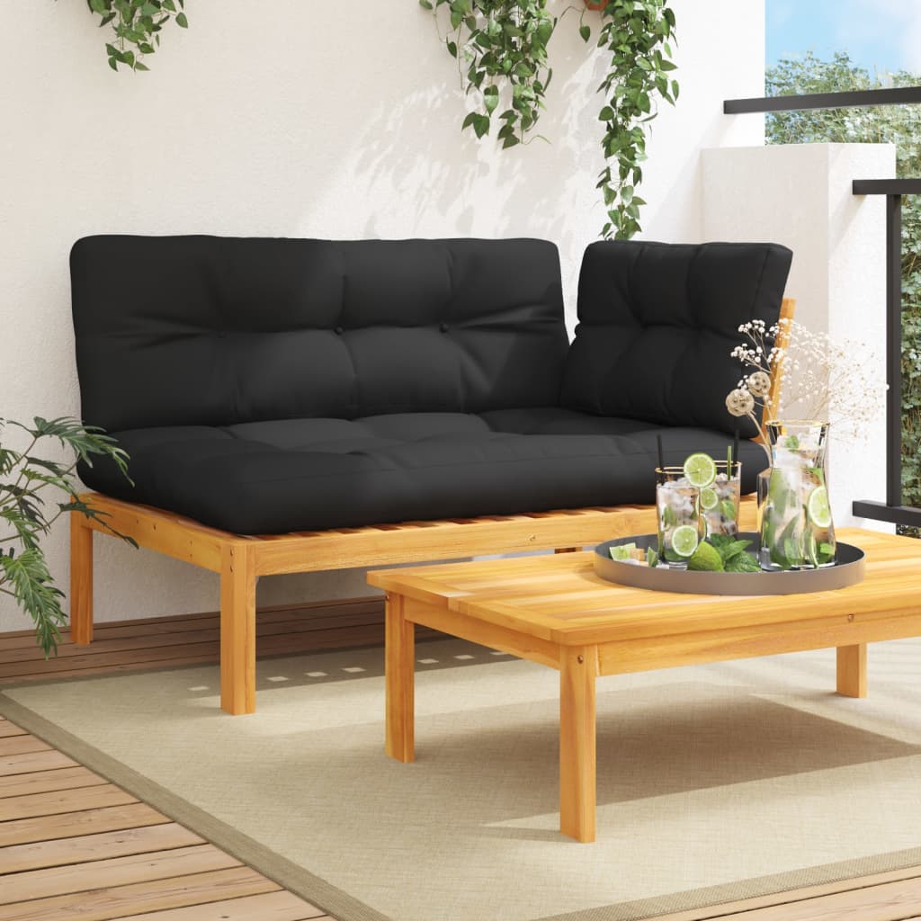 vidaXL Patio Pallet Corner Sofa with Cushions Solid Wood Acacia-0