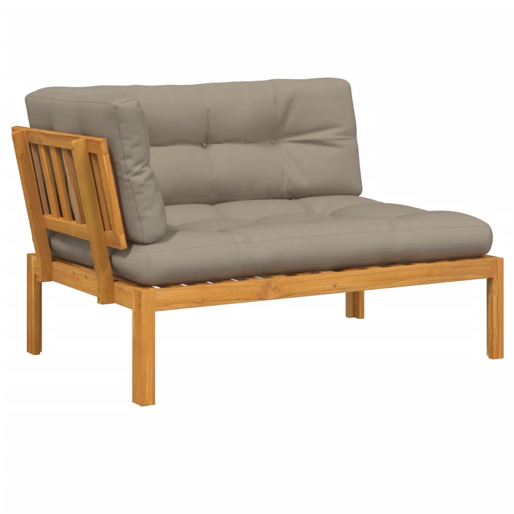 vidaXL Patio Pallet Corner Sofa with Cushions Solid Wood Acacia-1