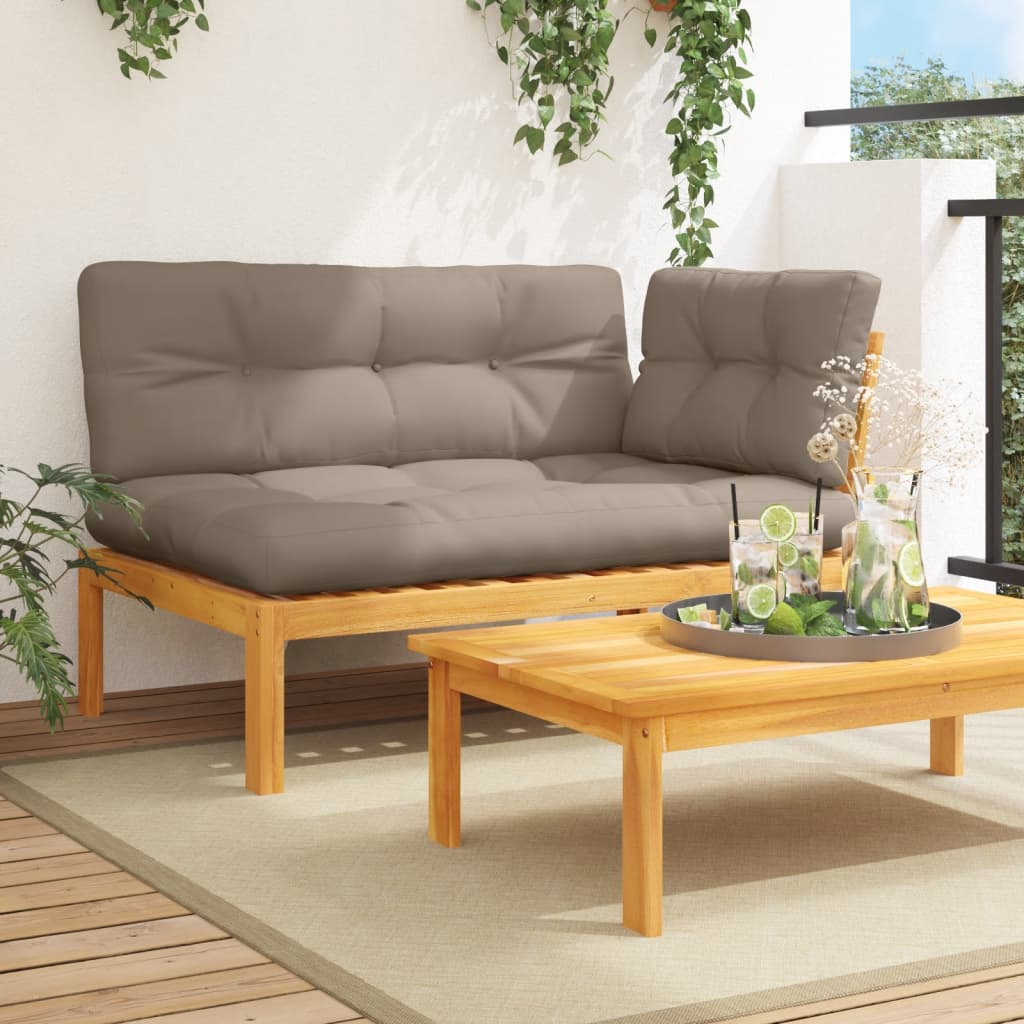 vidaXL Patio Pallet Corner Sofa with Cushions Solid Wood Acacia-0