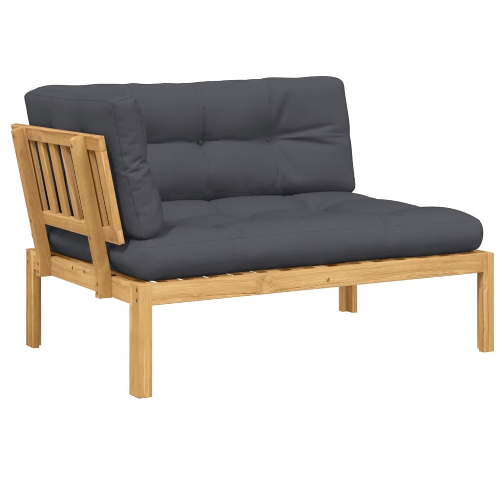 vidaXL Patio Pallet Corner Sofa with Cushions Solid Wood Acacia-1