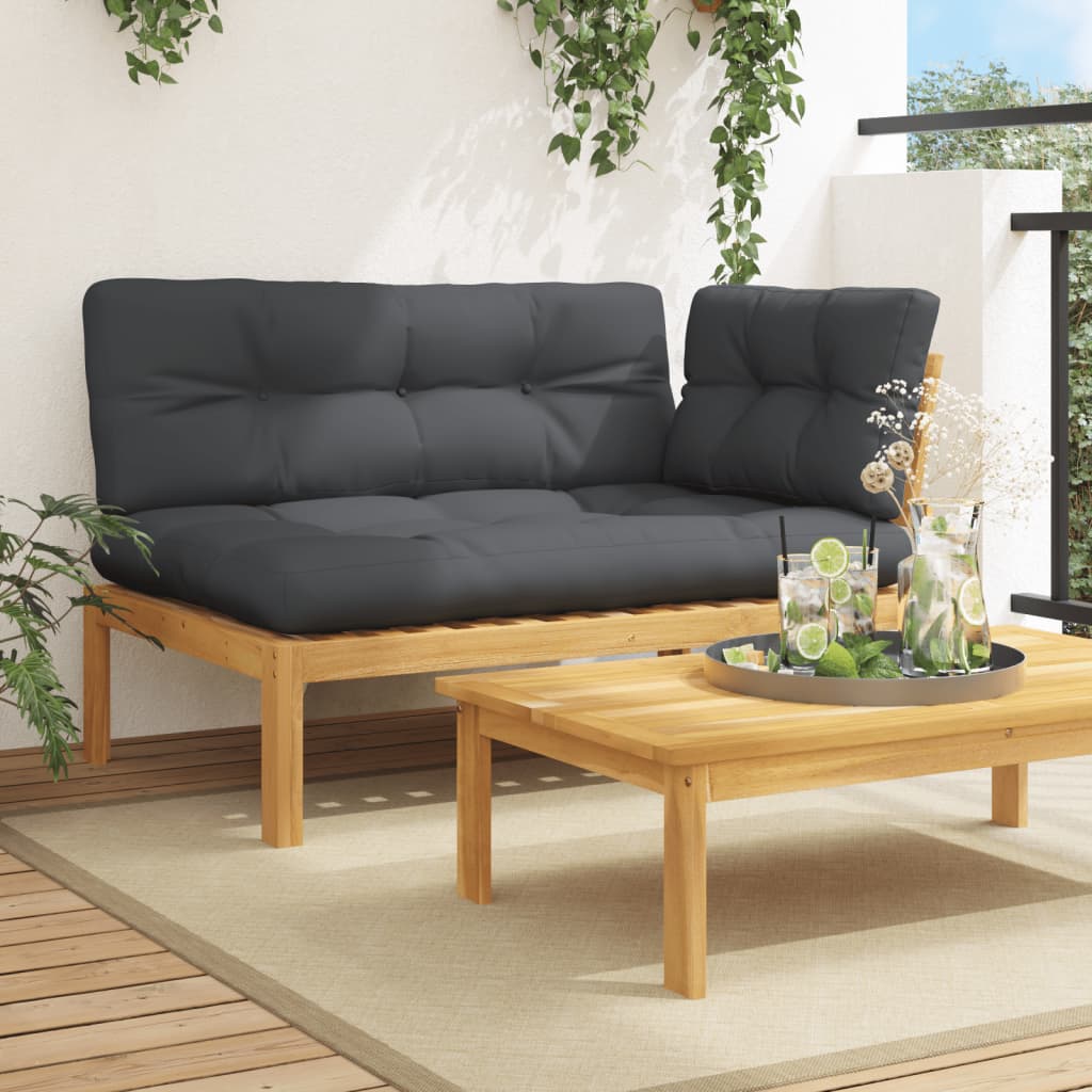 vidaXL Patio Pallet Corner Sofa with Cushions Solid Wood Acacia-0