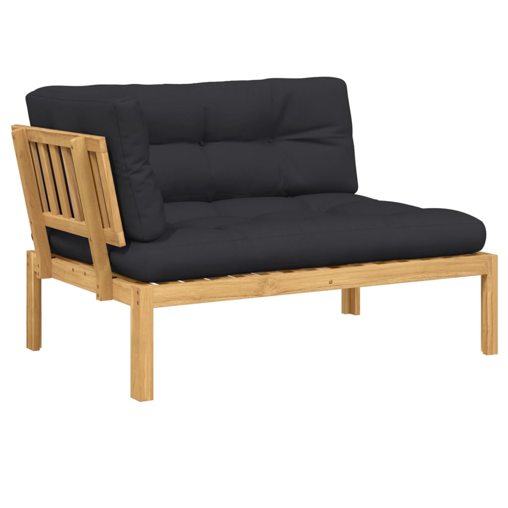 vidaXL Patio Pallet Corner Sofa with Cushions Solid Wood Acacia-1