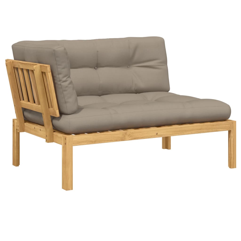 vidaXL Patio Pallet Corner Sofa with Cushions Solid Wood Acacia-1