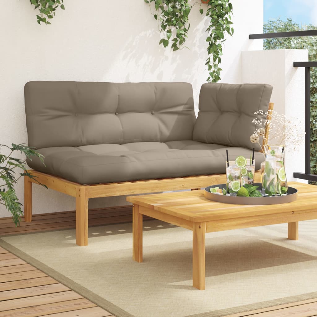 vidaXL Patio Pallet Corner Sofa with Cushions Solid Wood Acacia-0