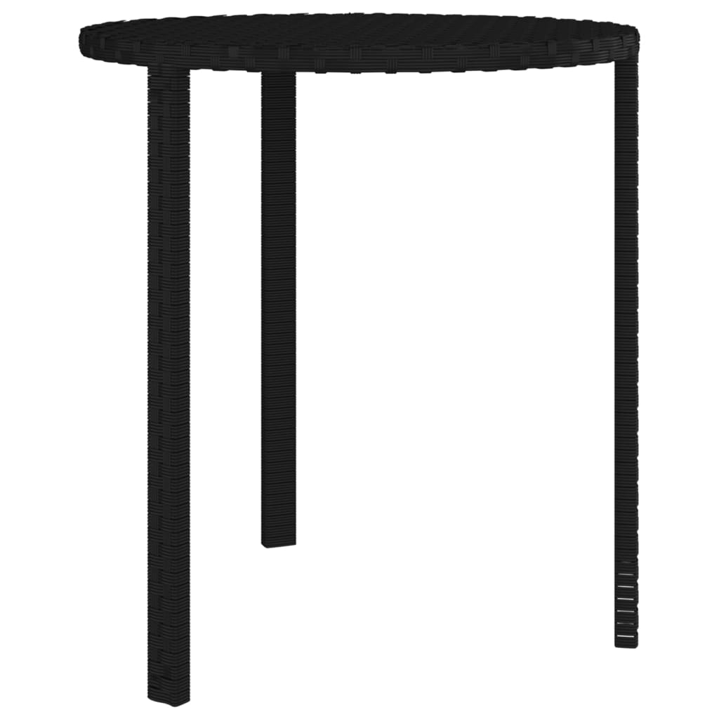 vidaXL Patio Side Tables 3 pcs Black Poly Rattan-4