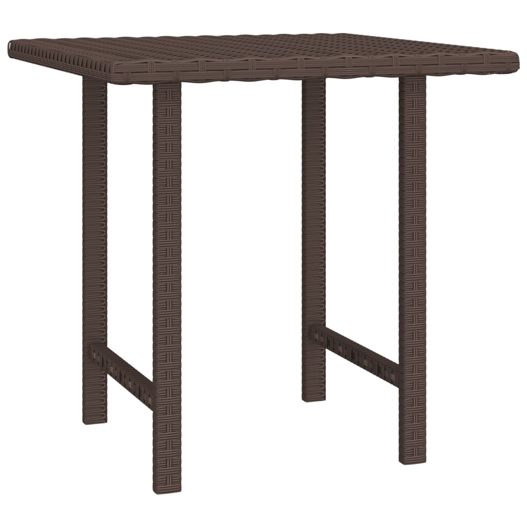 vidaXL Patio Side Tables 3 pcs Brown Poly Rattan-3