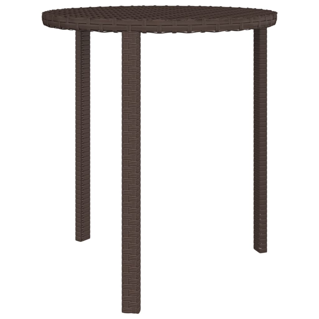 vidaXL Patio Side Tables 3 pcs Brown Poly Rattan-4